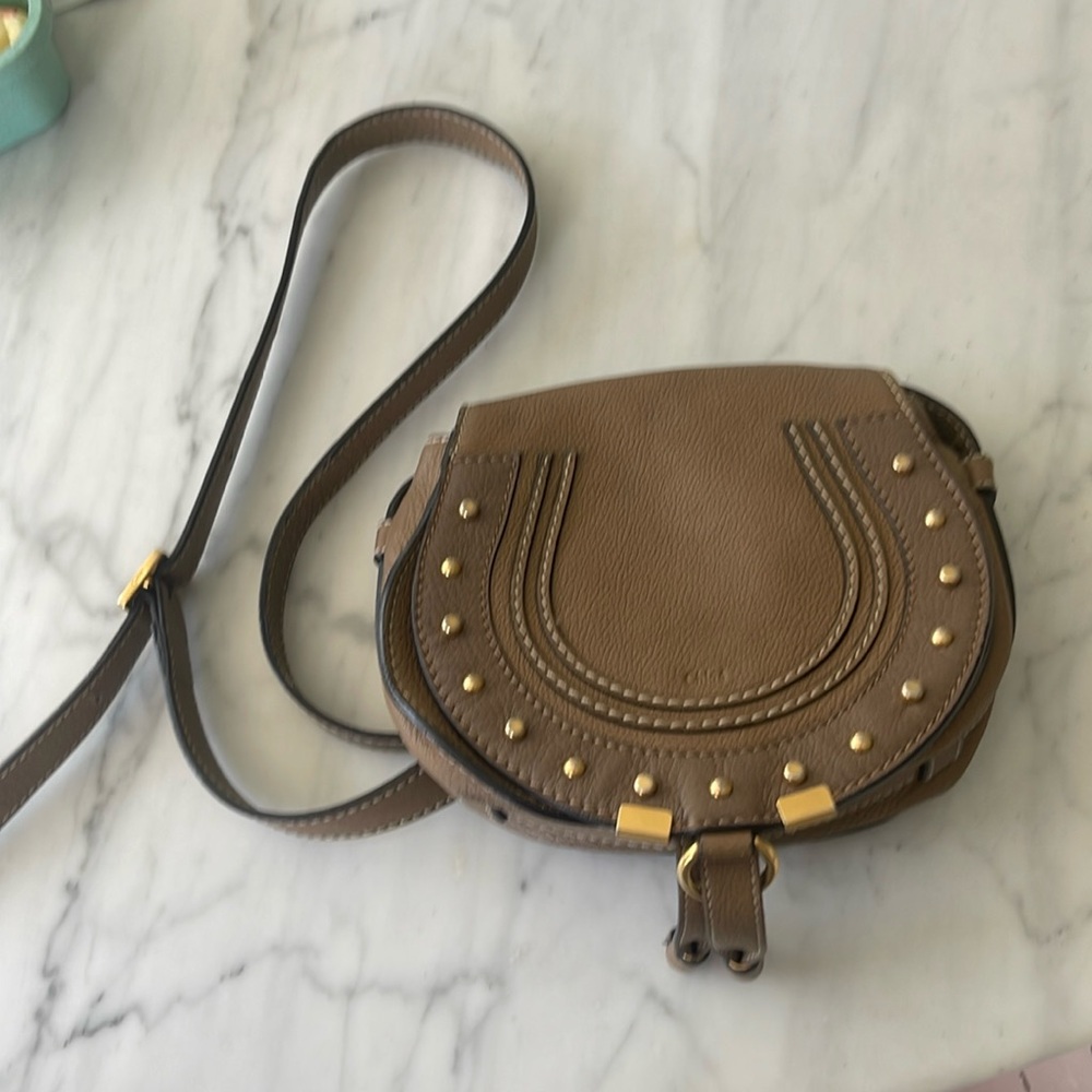 Chloe Marcie Small Leather Saddle Bag